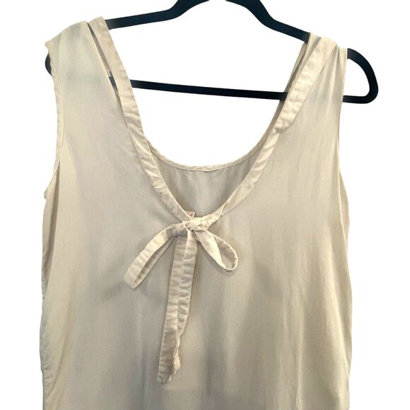 ANNARITA N Women Italian Dress Sleeveless Scoop Neck V Back Sz 6 Ivory 75-20 - Picture 7 of 16